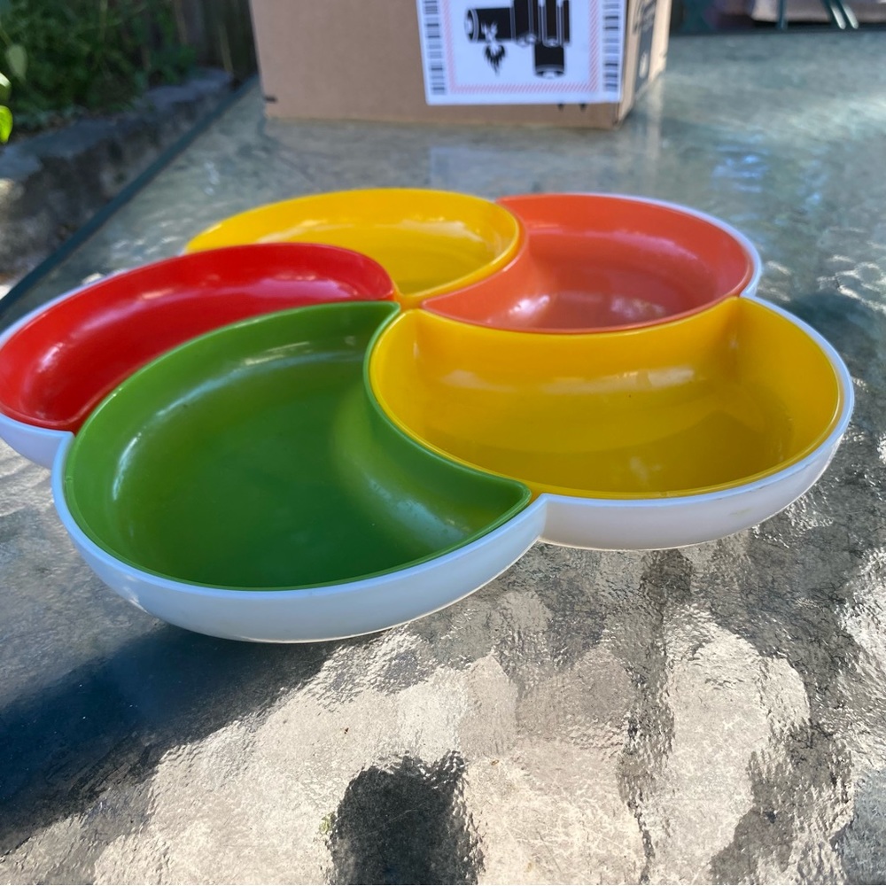 Vintage Plastic Snack Tray